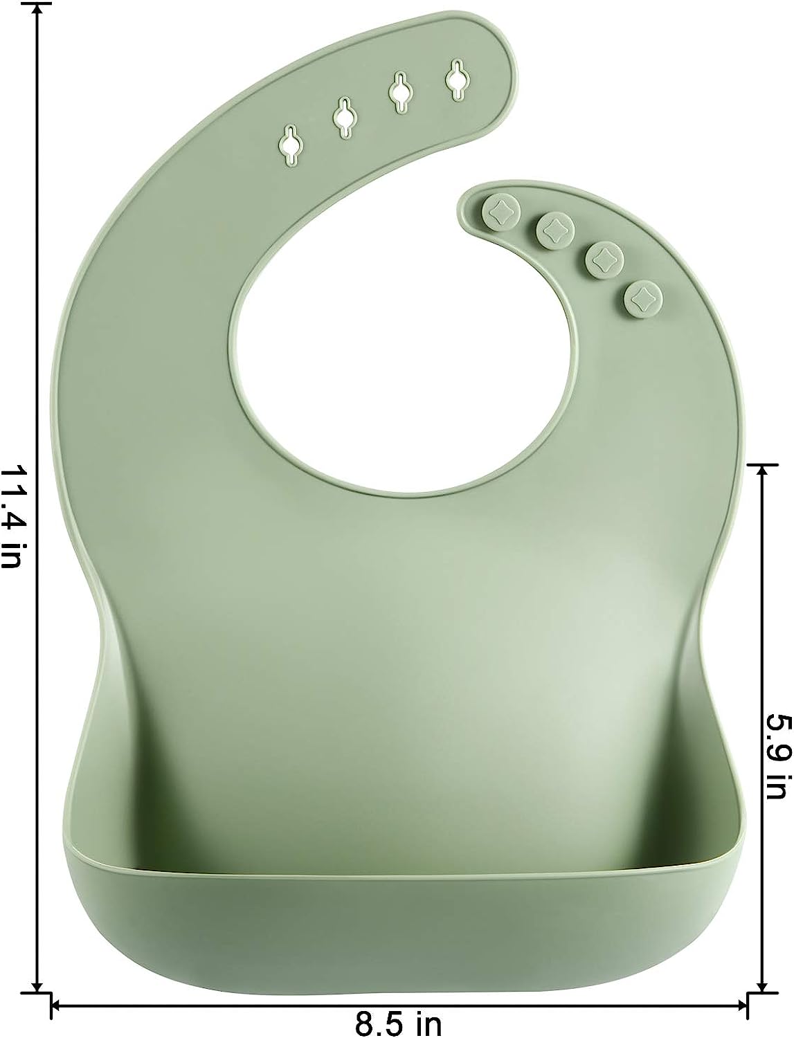 PandaEar Set of 3 Cute Silicone Baby Bibs for Babies & Toddlers (10-72 Months) Waterproof, Soft, Unisex, Non Messy (Brown/Blue/Green) - Image 4